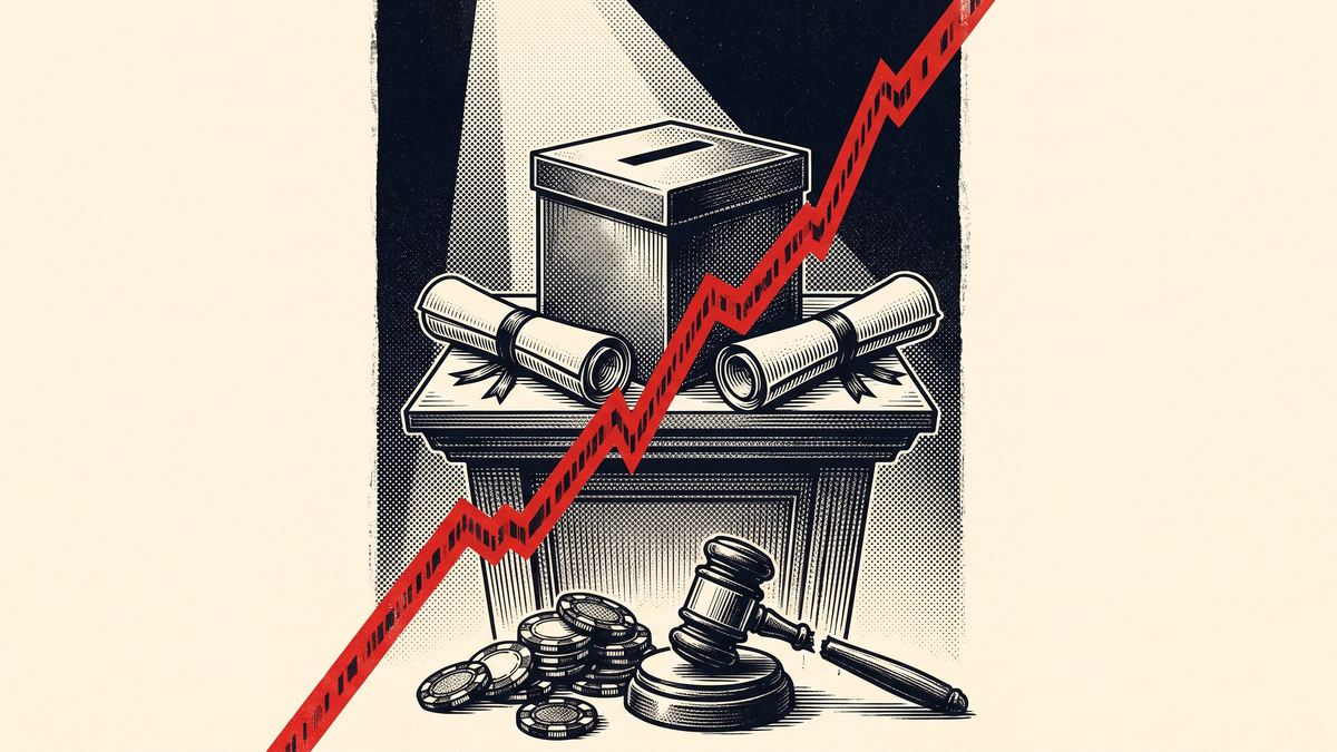 Burn The Playbook editorial art for The Betting Line Runs Through Your Ballot