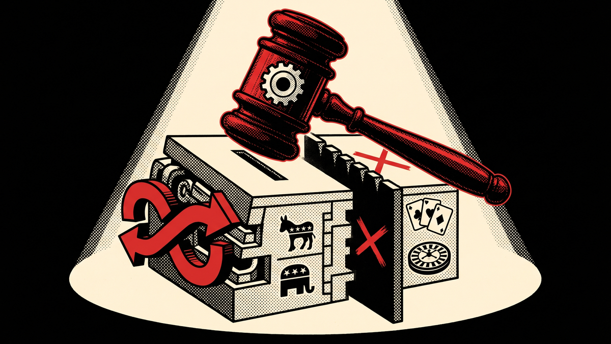 Burn The Playbook editorial art for Washington Wants to Call Your Election Bet a Swap