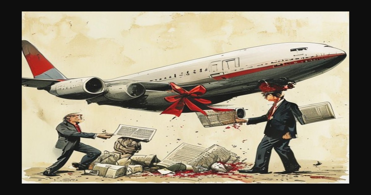 CAUGHT: QATAR GAVE THE PRESIDENT A $400 MILLION PLANE. THE CONSTITUTION HAS A WORD FOR THAT.