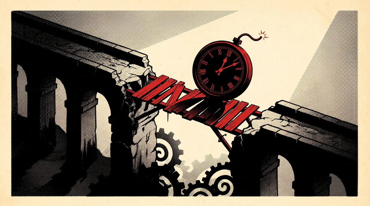 Poster illustration for the issue: They Just Moved the Shutdown Until After You Vote
