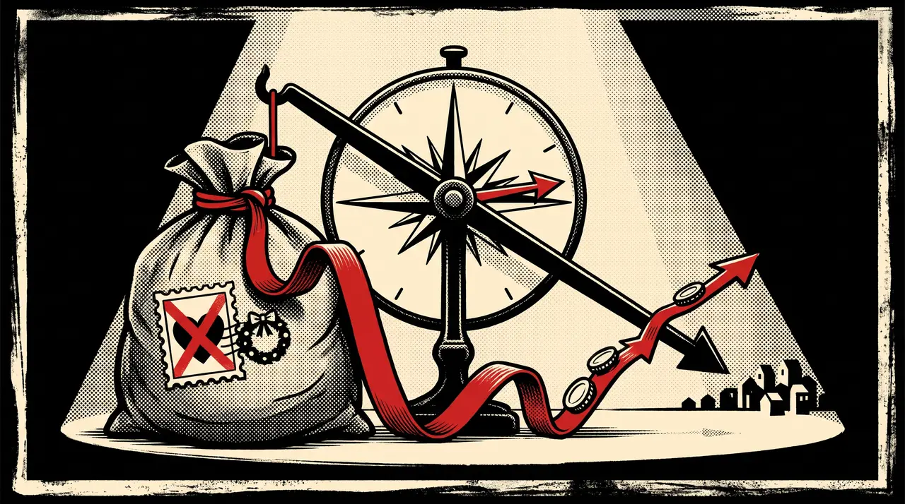 Poster illustration for the issue: The Post Office Is Charging You for Missing Your Family